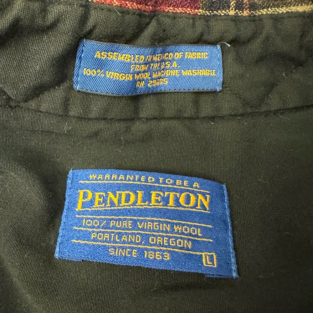 Pendleton Plaid 100% Wool Shirt - Picture 2 of 4
